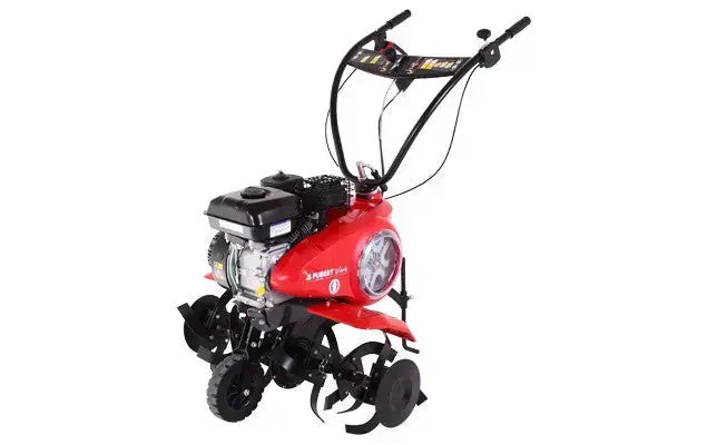 Motobineuse PUBERT VARIO 65 B C3 : moteur Briggs & Stratton 950, 6 fraises rotatives, 85 cm de largeur de travail, guidon réglable, roue de transport. Idéale pour potager, gazon et grandes surfaces.