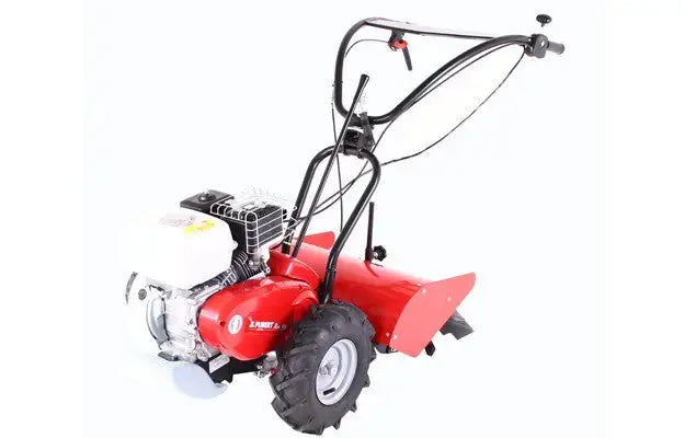 Motoculteur PUBERT 408 HD : moteur Honda GP160, 163 cm³, fraises arrière hélicoïdales, largeur 48 cm, profondeur 14 cm. Parfait pour terrains jusqu’à 2500 m².