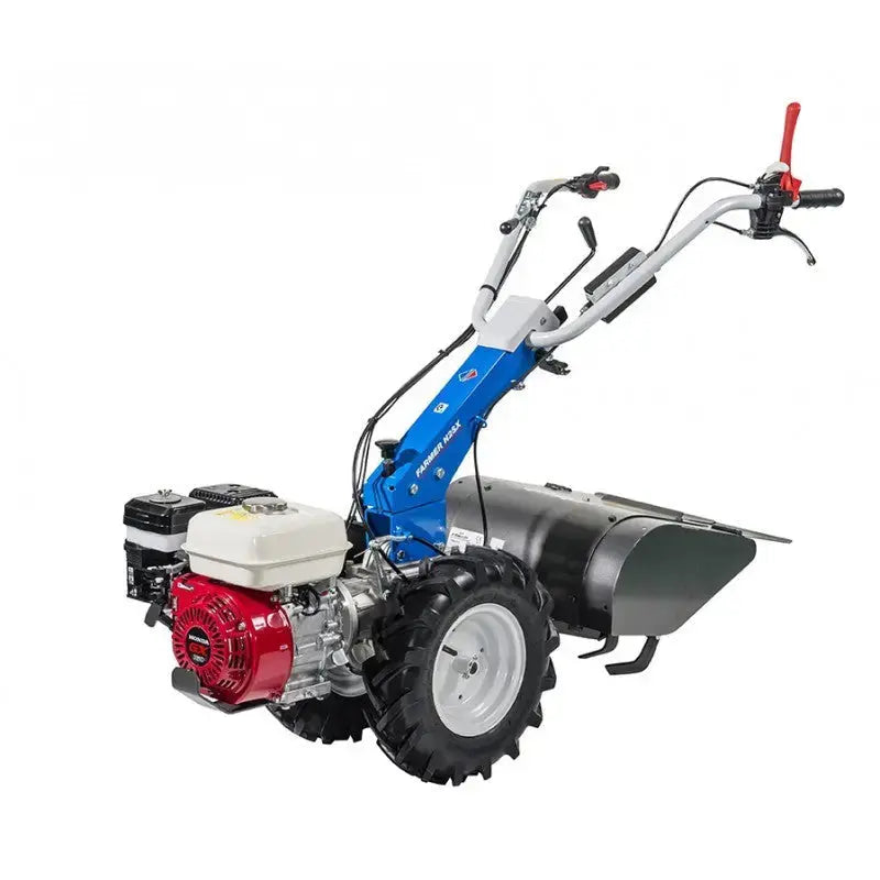 Motoculteur STAUB FARMER H2SX : moteur Honda GX 160, 163 cm³, sarclofraise 50 cm, prise de force, fixation rapide Quick Fit, roues 4.00x8, guidon réglable.