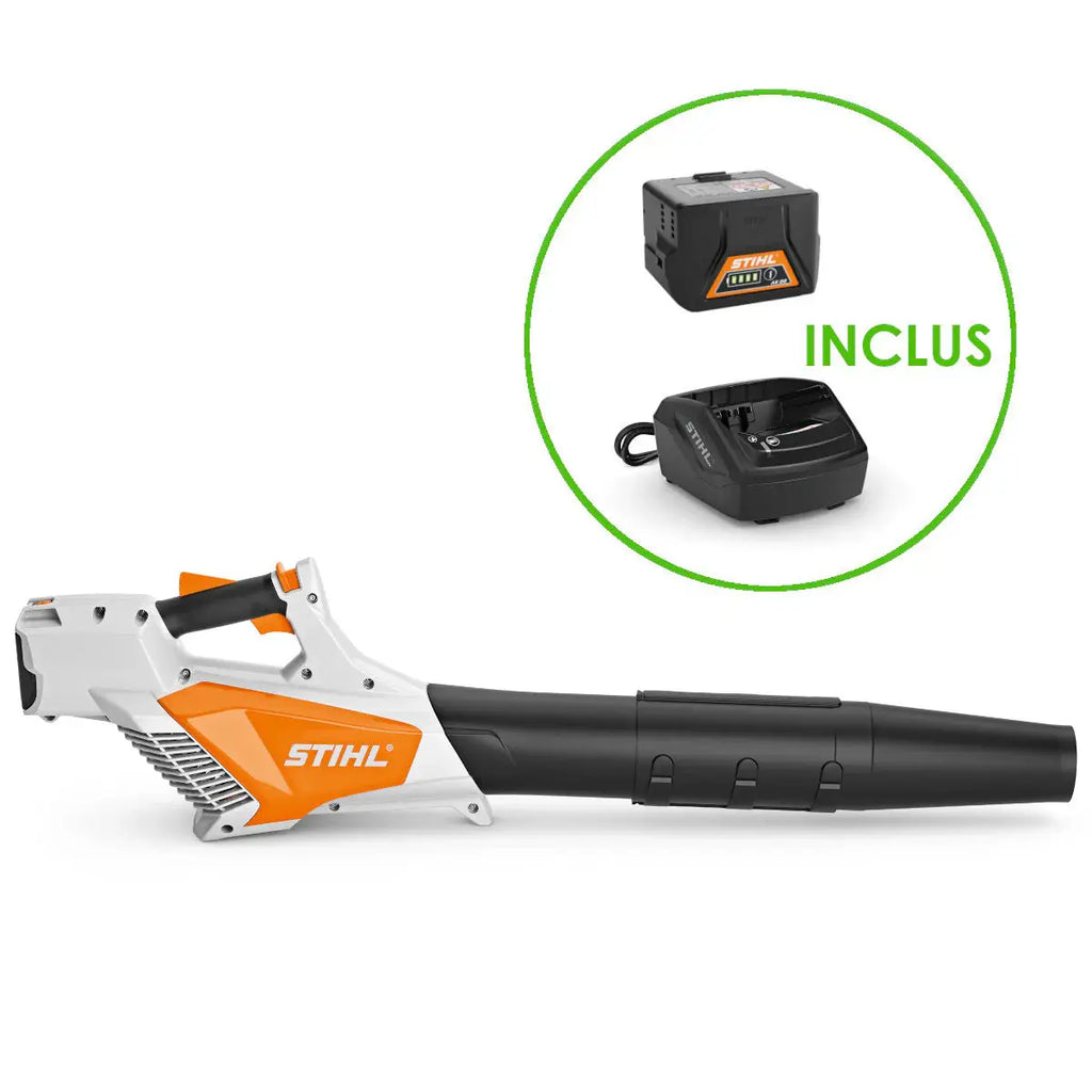 Souffleur STIHL BGA 57 Pack : léger, efficace et silencieux, livré avec batterie AK 20 et chargeur.