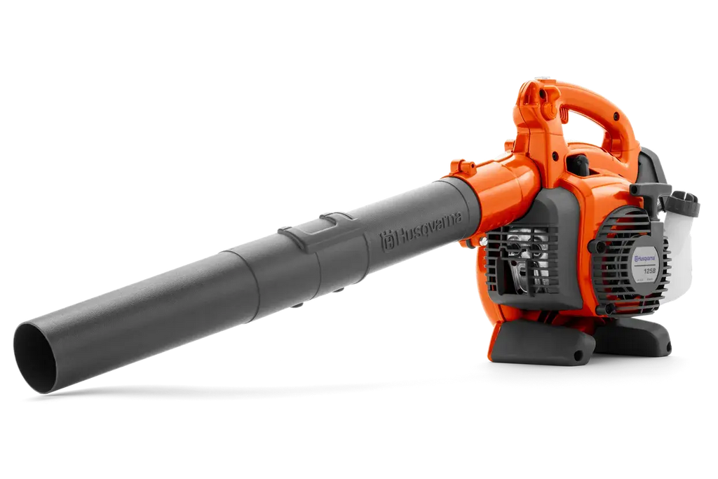 Souffleur HUSQVARNA 125 B thermique 28 cm³, compact et puissant pour le jardin. Débit 720 m³/h.