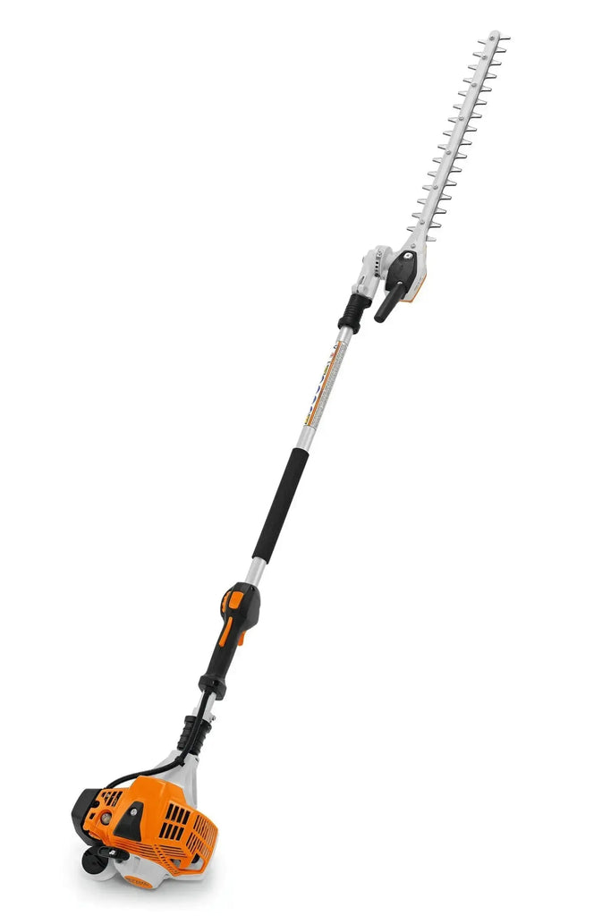 Taille-haie perche STIHL HL 94 KC-E : moteur thermique 2 temps, coupe 600 mm, perche courte de 199 cm, 0.90 kW. Puissant, ergonomique et simple à utiliser.