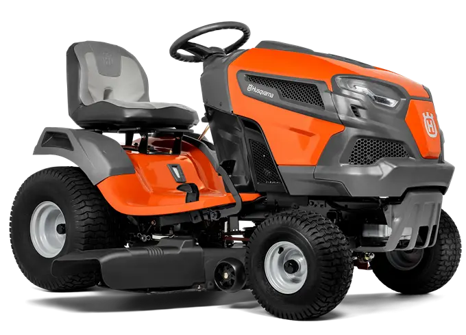 Tondeuse autoportée HUSQVARNA TS 146 TXD, moteur bicylindre 15 CV, coupe 117 cm, blocage différentiel, transmission hydrostatique