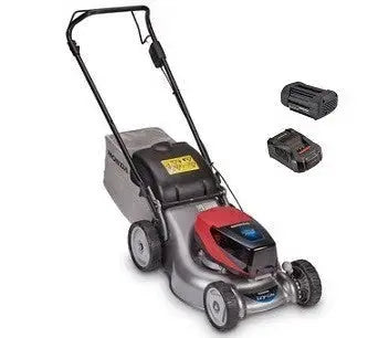 Tondeuse à batterie Honda HRG 416 XBP – 41 cm, bac 50 L, pack avec batterie 4 Ah et chargeur. Légère, silencieuse et idéale jusqu’à 350 m². Parfaite pour petites pelouses urbaines.