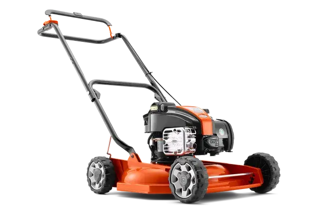 Tondeuse HUSQVARNA LB 246 PI, mulching thermique efficace et maniable pour une pelouse soignée sans effort.