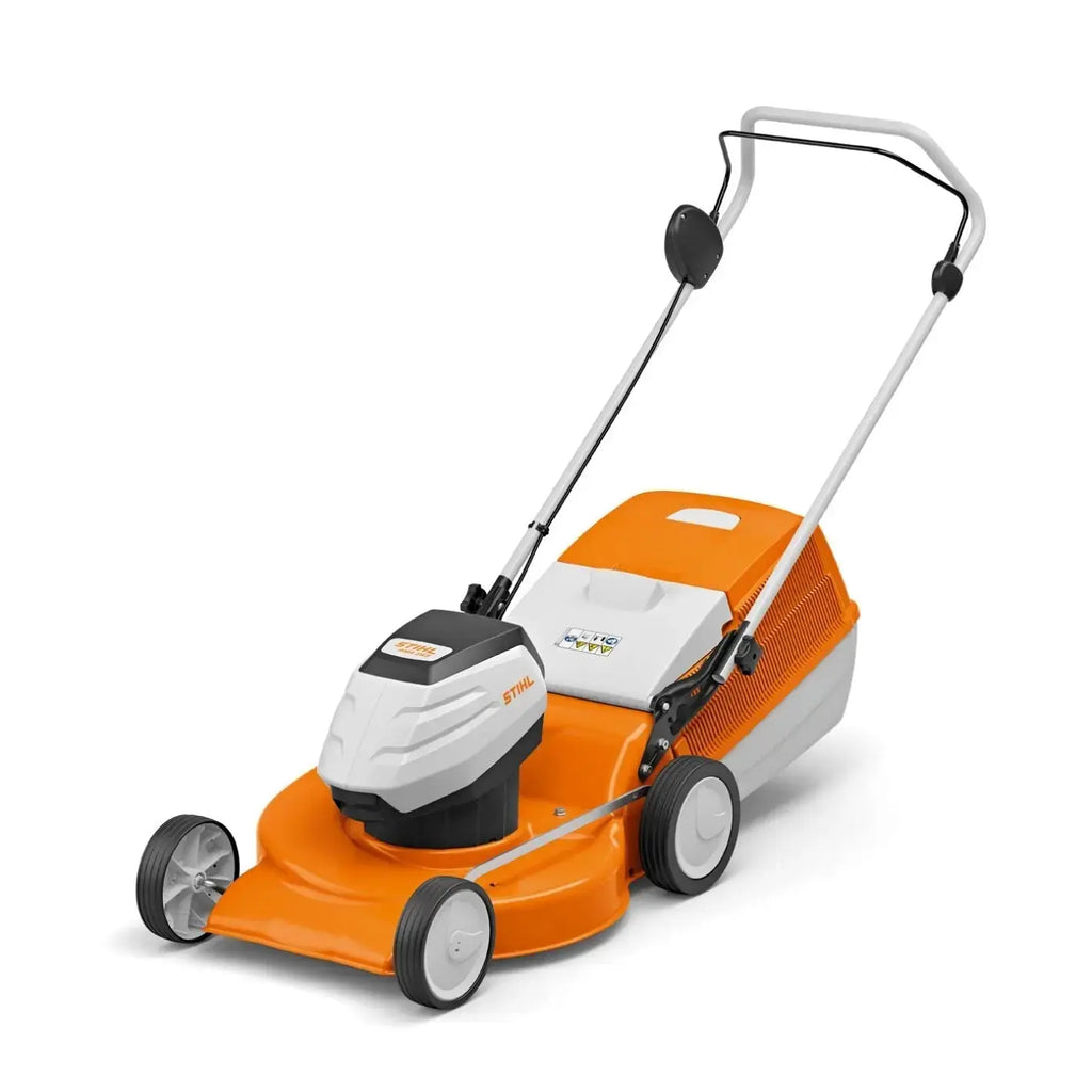 Tondeuse à batterie STIHL RMA 253 (Nue) 36V, largeur 51 cm, bac 55 L, carter acier, réglage centralisé. Compatible AP. Idéale pour 700 m². Sans batterie ni chargeur.