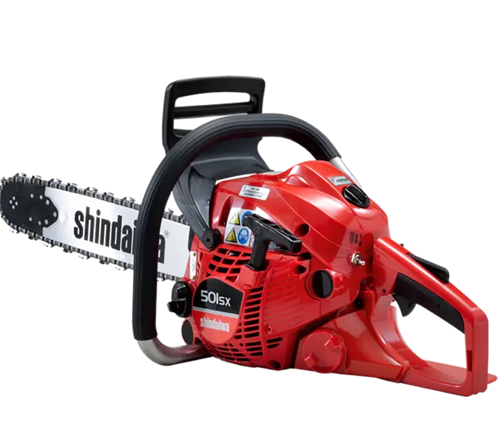 Tronçonneuse SHINDAIWA 501 SX, robuste et maniable pour les coupes intensives et précises.