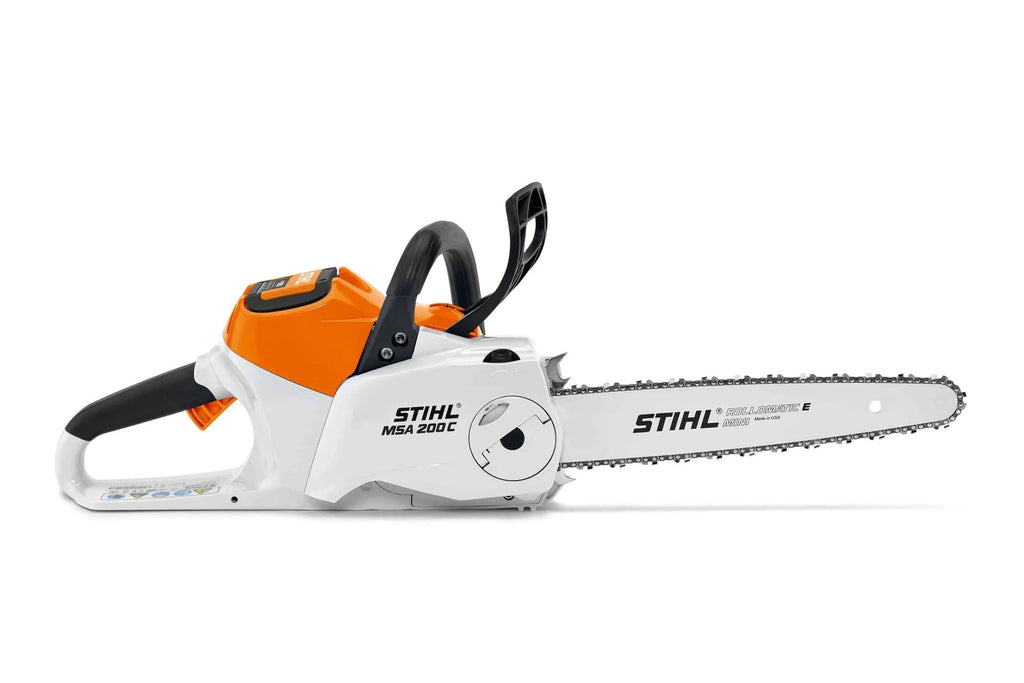 Tronçonneuse STIHL MSA 200 C-B : tronçonneuse à batterie 36V, 35 cm, moteur EC, 3,3 kg. Silencieuse, légère et puissante. Idéale pour particuliers et professionnels exigeants.