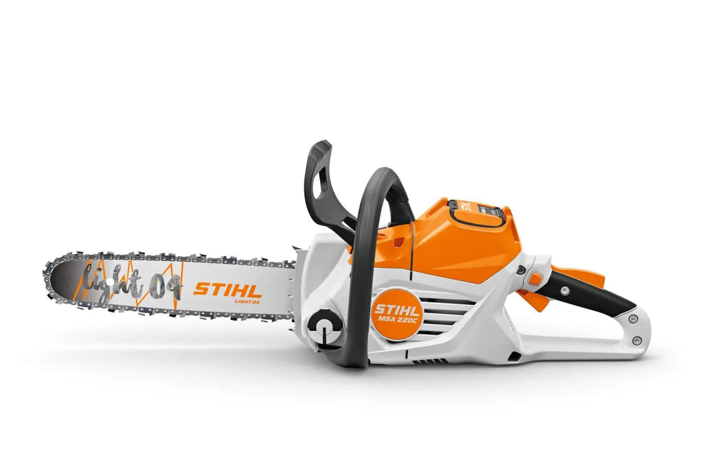 Tronçonneuse STIHL MSA 220 C-B à batterie - Puissante, légère et sécurisée, idéale pour professionnels et particuliers. Compatible Lithium-Ion PRO 36V.