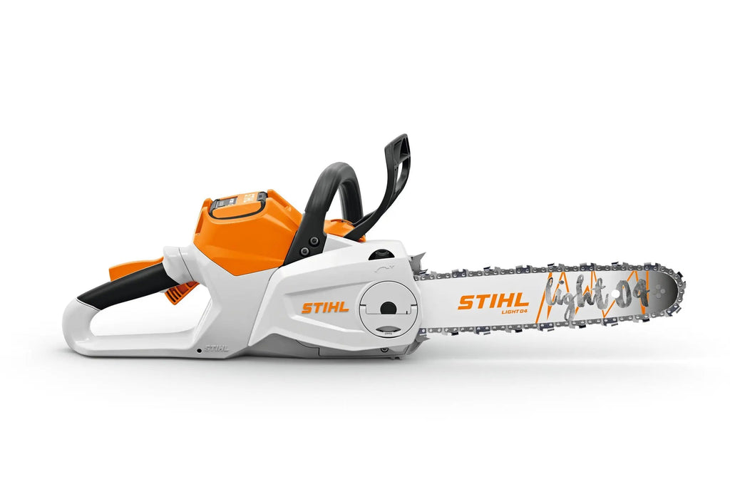 Tronçonneuse élagueuse STIHL MSA 220 T à batterie – 2,7 kg, guide 35 cm, moteur EC, variateur, frein QuickStop. Pro, silencieuse et puissante. Compatible AP.