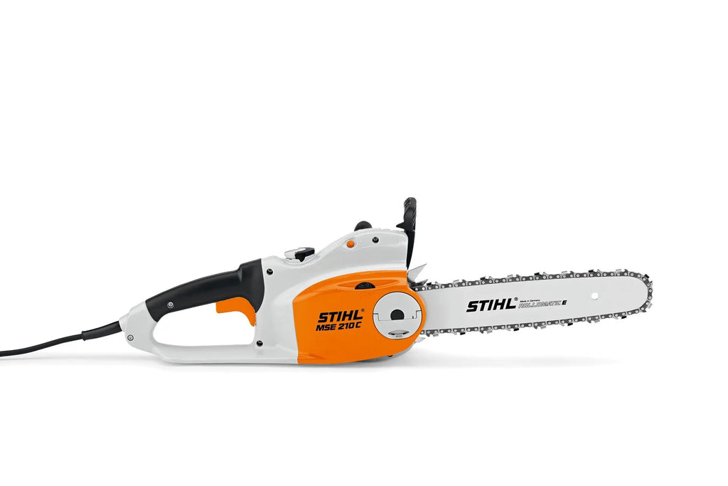 Tronçonneuse STIHL MSE 190 C-B : tronçonneuse électrique 1900 W, guide 40 cm, tendeur rapide et poignée SoftGrip. Idéale pour particuliers et pros. Sécurisée et performante.