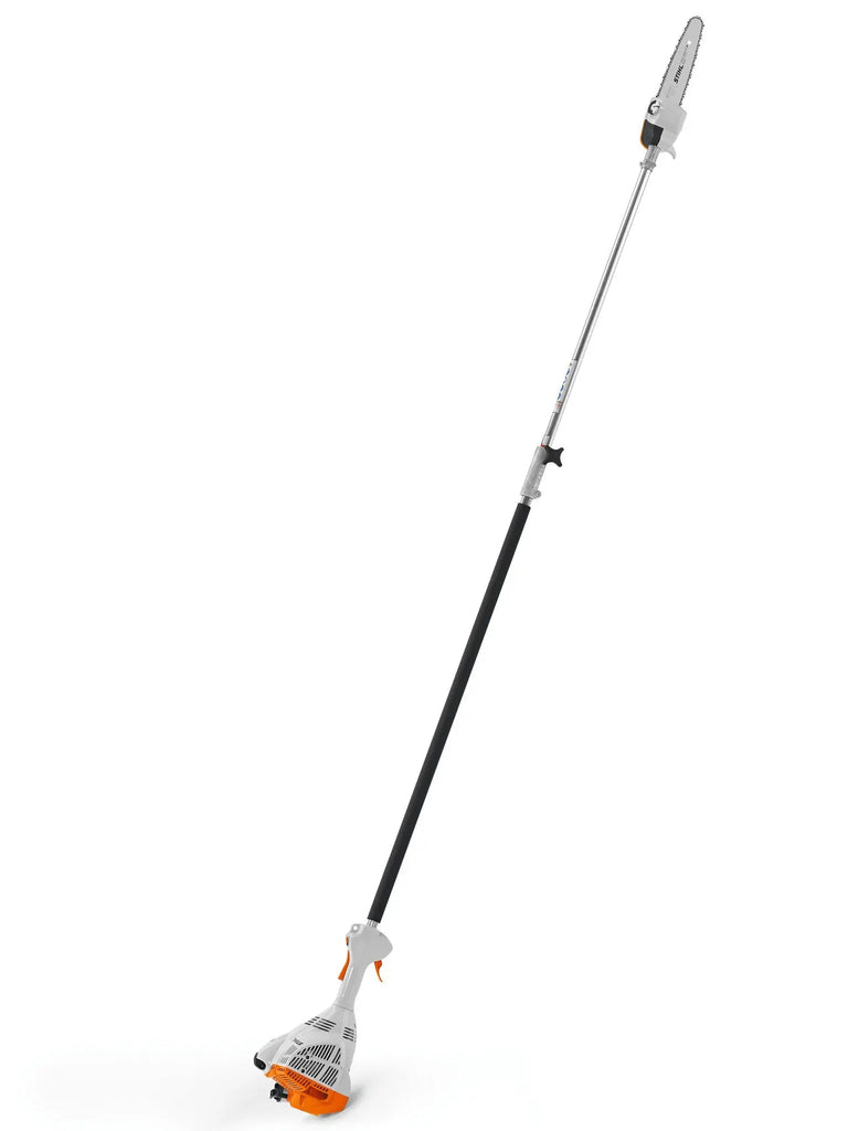 Tronçonneuse sur perche thermique STIHL HT 56 C-E – 280 cm, 800 W, chaîne 25 cm. Livrée avec 2 chaînes STIHL. Parfaite pour élagage et jardinage en hauteur.