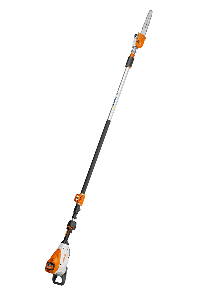 Tronçonneuse sur perche STIHL HTA 135 – Coupe 30 cm, télescopique 285 à 405 cm, batterie AP/AR. Silencieuse, puissante, antivibration. Idéale pour l’élagage professionnel.